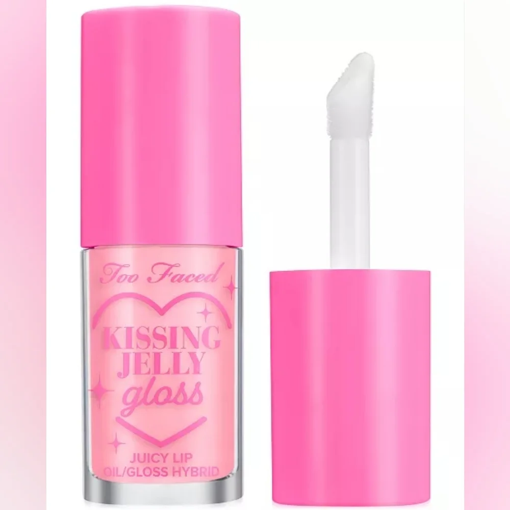 Too Faced Super Candy Clouds Barbie Pink Blush Sherbet Baby Milky Pink Lip Jelly